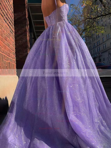 Ball Gown Sweetheart Glitter Floor-length Prom Dresses #Favs020114430