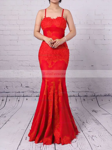 Trumpet/Mermaid Sweetheart Lace Floor-length Appliques Lace Prom Dresses #Favs020102434
