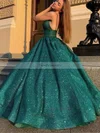 Ball Gown V-neck Glitter Floor-length Prom Dresses #Favs020114927