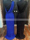 Sheath/Column One Shoulder Sequined Sweep Train Prom Dresses With Split Front #Favs020115275