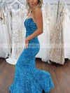 Trumpet/Mermaid V-neck Sequined Sweep Train Prom Dresses #Favs020115291