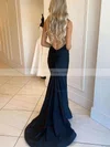 Trumpet/Mermaid Halter Stretch Crepe Sweep Train Prom Dresses #Favs020115342