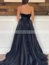 Sheath/Column Strapless Organza Sequined Detachable Prom Dresses #Favs020115536