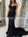 Trumpet/Mermaid Sweetheart Sequined Sweep Train Prom Dresses #Favs020115620