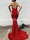 Trumpet/Mermaid Sweetheart Sequined Sweep Train Prom Dresses #Favs020115622