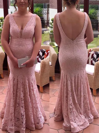 Trumpet/Mermaid V-neck Lace Floor-length Sequins Prom Dresses #Favs020106019 Trumpet/Mermaid V-neck Lace Floor-length Sequins Prom Dresses #Favs020106019