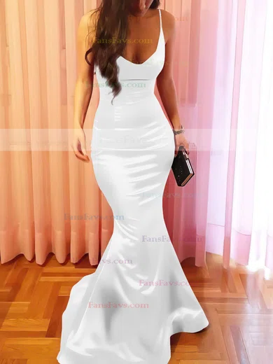 Trumpet/Mermaid V-neck Silk-like Satin Floor-length Prom Dresses #Favs020106041