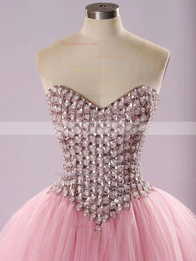 Ball Gown Sweetheart Tulle Floor-length Beading Prom Dresses #Favs020103056