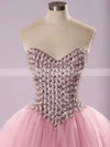 Ball Gown Sweetheart Tulle Floor-length Beading Prom Dresses #Favs020103056