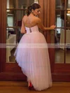 Ball Gown Sweetheart Tulle Asymmetrical Beading Prom Dresses #Favs020106106