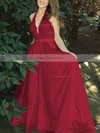 Princess Halter Satin Sweep Train Appliques Lace Prom Dresses #Favs020105085
