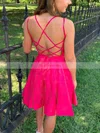 A-line Scoop Neck Silk-like Satin Short/Mini Short Prom Dresses #Favs020020110352