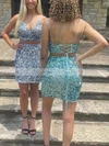 Sheath/Column V-neck Sequined Short/Mini Short Prom Dresses #Favs020020110356