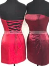 Sheath/Column Strapless Silk-like Satin Short/Mini Short Prom Dresses #Favs020020110187