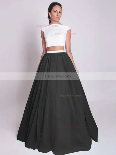 Ball Gown Scoop Neck Satin Tulle Floor-length Prom Dresses #Favs020103301