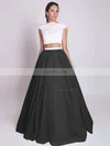 Ball Gown Scoop Neck Satin Tulle Floor-length Prom Dresses #Favs020103301