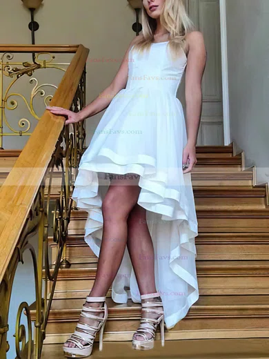 A-line Sweetheart Tulle Asymmetrical Short Prom Dresses With Tiered #Favs020020110235