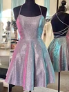 A-line Scoop Neck Shimmer Crepe Short/Mini Short Prom Dresses #Favs020020110398