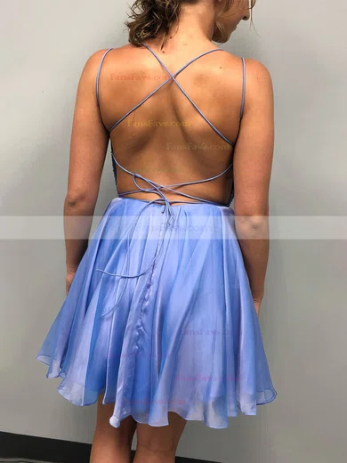 A-line Scoop Neck Chiffon Short/Mini Short Prom Dresses #Favs020020110401