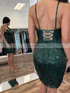 Sheath/Column V-neck Sequined Short/Mini Short Prom Dresses #Favs020020111177