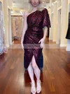Sheath/Column One Shoulder Sequined Asymmetrical Short Prom Dresses #Favs020020111196