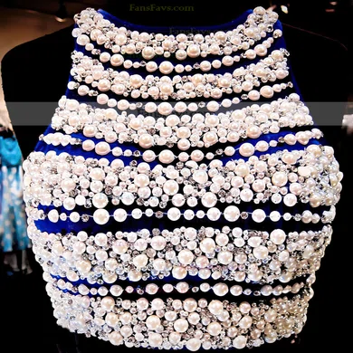 Sheath/Column Scoop Neck Jersey Sweep Train Split Front Prom Dresses #Favs020102481