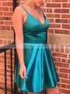 A-line V-neck Silk-like Satin Short/Mini Short Prom Dresses #Favs020020111268