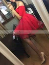A-line Off-the-shoulder Tulle Short/Mini Short Prom Dresses #Favs020020111271