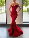 Trumpet/Mermaid Sweetheart Stretch Crepe Sweep Train Prom Dresses #Favs020116065