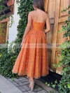A-line Sweetheart Sequined Tea-length Prom Dresses With Pockets #Favs020116115