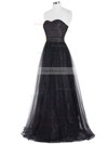 A-line Sweetheart Lace Tulle Floor-length Prom Dresses #Favs020103532