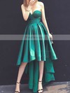 A-line Sweetheart Satin Asymmetrical Ruffles Prom Dresses #Favs020103201