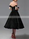 Ball Gown Off-the-shoulder Satin Tea-length Prom Dresses #Favs020105824