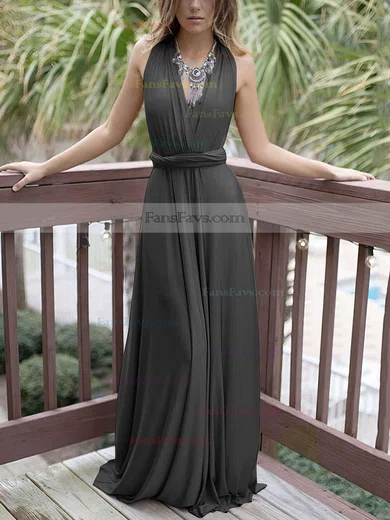 A-line V-neck Silk-like Satin Sweep Train Sashes / Ribbons Prom Dresses #Favs020105349
