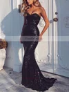 Trumpet/Mermaid Sweetheart Sequined Sweep Train Prom Dresses #Favs020104962