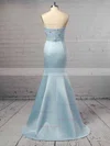 Trumpet/Mermaid Sweetheart Satin Sweep Train Beading Prom Dresses #Favs020104979