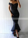 Trumpet/Mermaid Off-the-shoulder Silk-like Satin Asymmetrical Prom Dresses #Favs020105558