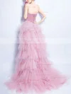 A-line Sweetheart Tulle Asymmetrical Beading Prom Dresses #Favs020103147
