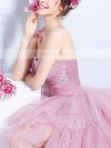A-line Sweetheart Tulle Asymmetrical Beading Prom Dresses #Favs020103147