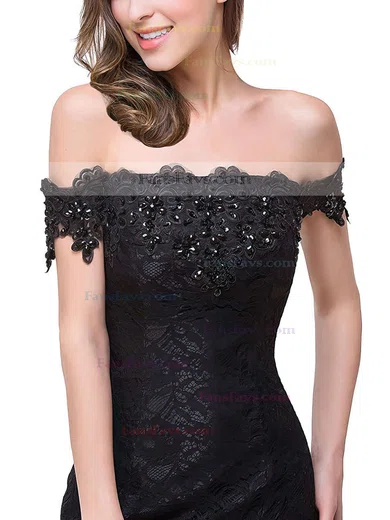 Trumpet/Mermaid Off-the-shoulder Lace Floor-length Beading Prom Dresses #Favs020104153