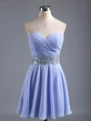 A-line Sweetheart Chiffon Short/Mini Beading Affordable Homecoming Dresses #Favs020101407