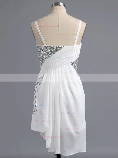 Fashion Sheath/Column Sweetheart Chiffon Crystal Detailing Short/Mini Homecoming Dresses #Favs020101438