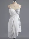 Fashion Sheath/Column Sweetheart Chiffon Crystal Detailing Short/Mini Homecoming Dresses #Favs020101438