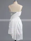 Fashion Sheath/Column Sweetheart Chiffon Crystal Detailing Short/Mini Homecoming Dresses #Favs020101438