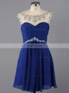 A-line Scoop Neck Chiffon Short/Mini Ruffles Homecoming Dresses #Favs02042461