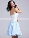 A-line Sweetheart Chiffon Short/Mini Appliques Lace Homecoming Dresses #Favs02051689