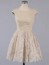 A-line Scoop Neck Lace Pearl Detailing Fabulous Short/Mini Homecoming Dresses #Favs020101436
