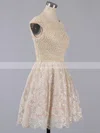 A-line Scoop Neck Lace Pearl Detailing Fabulous Short/Mini Homecoming Dresses #Favs020101436