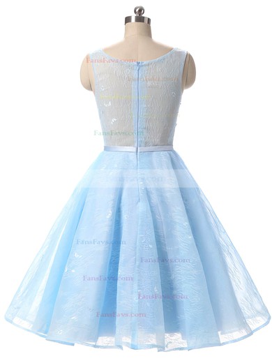 Girls A-line Scoop Neck Lace Appliques Lace Short/Mini Prom Dresses #Favs020102715