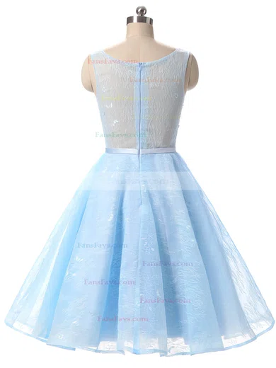 Girls A-line Scoop Neck Lace Appliques Lace Short/Mini Prom Dresses #Favs020102715